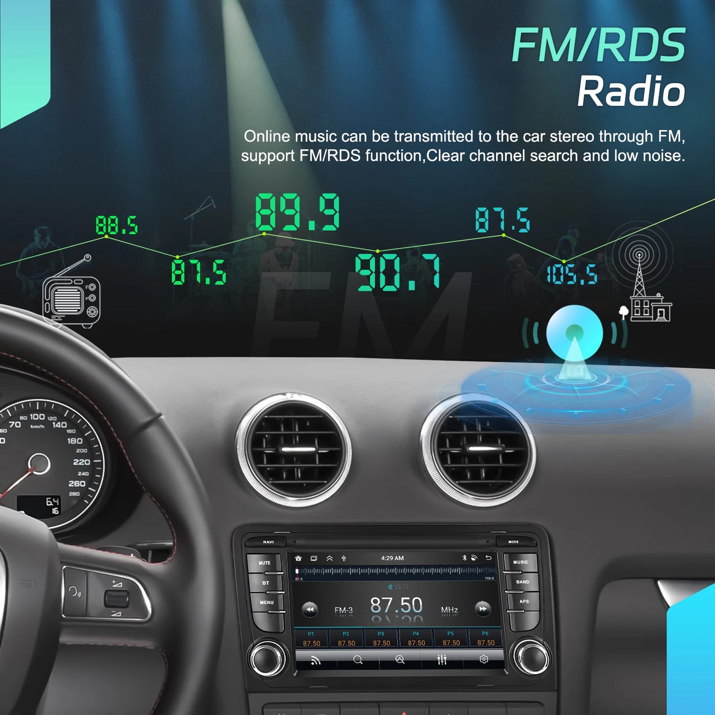 Audi A3 2003-2012 Carplay and Android Auto