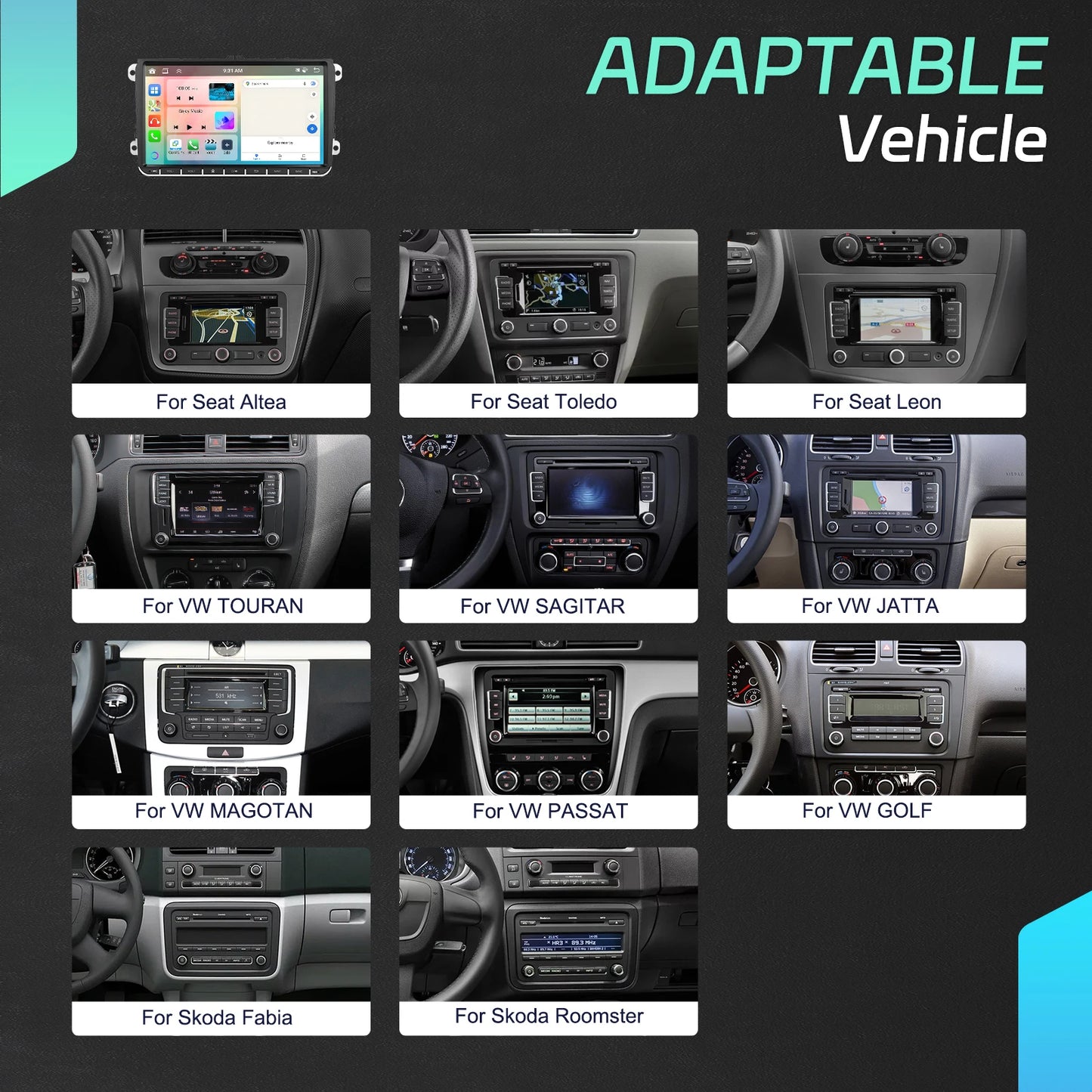 Wireless CarPlay & Android Auto Unit 4GB+64GB+Reverse Camera