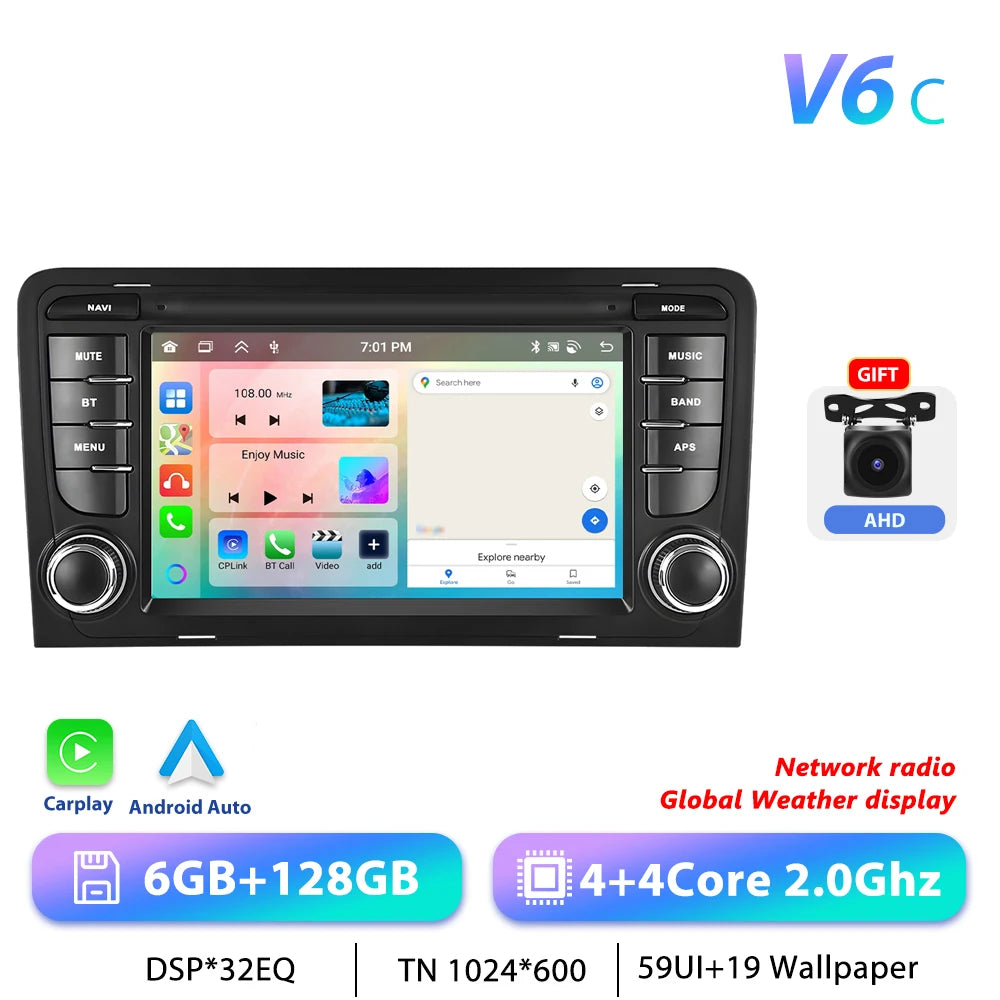 Audi A3 2003-2012 Carplay and Android Auto